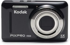 מציאות טובות מציאות חמות!! Kodak PIXPRO Friendly Zoom FZ53-BK 16MP Digital Camera with 5X Optical Zoom and 2.7" LCD Screen (Black)
